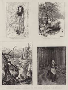 Illustraties uit de catalogus van het Royal Institute of Painters in Water Colours
